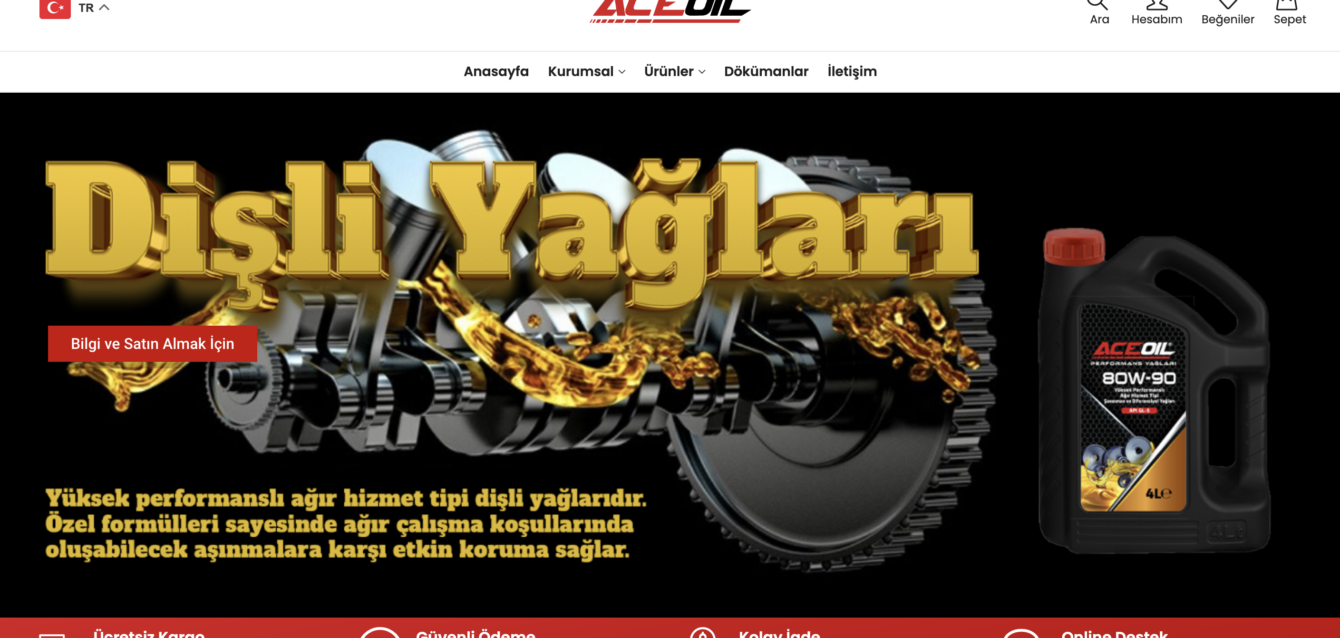 Madeni Yağ E-ticaret Sitesi